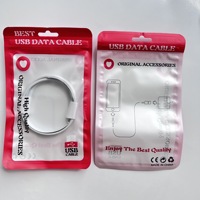 Sacs d'emballage de câble de données USB, sac Ziplock d'impression couleur, sacs en plastique pour chargeur