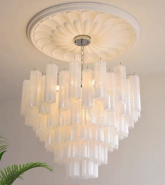 Circular Murano Glass Chandelier Luxury Hand-Blown Pendant Light For Dining Room Living Room Hotel E14