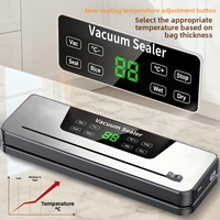 Scelleuse sous vide automatique en acier inoxydable pour cuisine avec coupe-sac intégré, aspiration puissante et largeur de scellage de 30 cm pour l'emballage alimentaire
