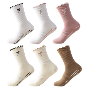 Nuovi Arrivi: Calzini Antiscivolo con Polsino Arricciato per Pilates e Yoga da <span class=keywords><strong>Donna</strong></span> - Logo Personalizzato su Calzino/Polsino, <span class=keywords><strong>Senza</strong></span> <span class=keywords><strong>Cuciture</strong></span>, Asciugatura Rapida - Product Image 2