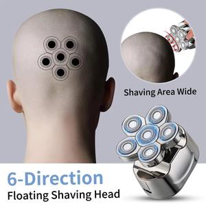 Recortadora de Barba 5 en 1, Afeitadora Eléctrica para Hombre, Recortadora de Pelo con 6 Cuchillas Flotantes, Resistente al Agua IPX6, Máquina de Afeitar Profesional - Product Image 5