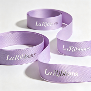 High Density Polyester Grosgrain <b>Ribbon</b> With Custom Brand Print For Gift Box Decoration - Product Image 3