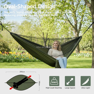 Hamaca de Nailon Ligera y Portátil para Acampar con Mosquitero para Viajes al Aire Libre, Hamaca con Mosquitero al por Mayor - Product Image 6