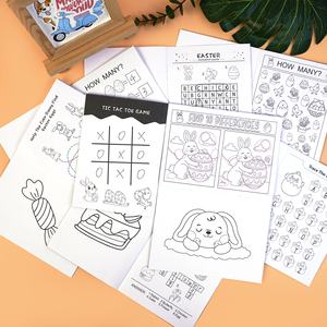 <span class=keywords><strong>Libro</strong></span> di disegno di carta di 3-6 anni nuovo prodotto transfrontaliero kidsren's Easter Coloring and response Game Book - Product Image 3