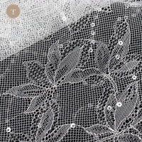 Tissu en dentelle française fantaisie écologique 100 % polyester pour rideaux de maison, décors de mariage et chemins de table