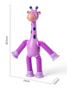 Tube sensoriel Pop Tube, jouet anti-stress pour enfants, jouet à presser en forme de girafe, jouets à main télescopiques, jouets sensoriels en plastique, cadeau pour filles - Product Image 5