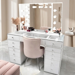 <strong>Modern</strong> White Luxury Vanity Dresser with Mirror Home Retail Hot Sale <strong>Dressing</strong> <strong>Table</strong> for Bedroom - Product Image 5