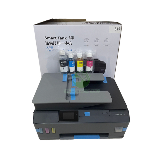 A4 Color Printer Machine for HP Smart Tank 615 Wireless All-in-One Printers with 2.2-inch Touch Screen Automatic Duplex Printing