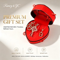 Nouvel ensemble tendance montre, collier, boucles d'oreilles et bague en alliage pour femme - Bestseller transfrontalier pour la Saint-Valentin