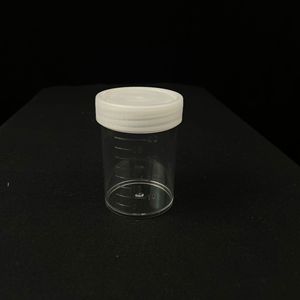 Vaso Medidor de Orina Desechable de Plástico Wei Hong de 40 ml Transparente con Tapa Blanca para Uso Médico - Product Image 1