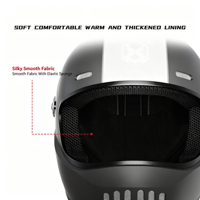 Casque de moto intégral rétro, style café racer, homologué DOT ECE 22.06, coque ABS, pour hommes, femmes, adultes, conduite sur route