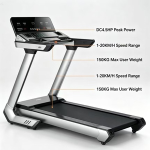 <span class=keywords><strong>Tapis</strong></span> roulant commercial avec fonction d'inclinaison automatique, <span class=keywords><strong>tapis</strong></span> roulant électrique, 20 km/h, équipement <span class=keywords><strong>de</strong></span> <span class=keywords><strong>fitness</strong></span>, certification CE - Product Image 1