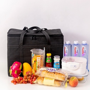 Lightweight outdoor plain color no woven aluminum <span class=keywords><strong>film</strong></span> large handle big insulated picnic tote food cooler bag - Product Image 4