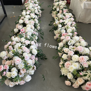 IFG gran oferta 3ft seda Artificial blanco rosa rosas pasillo flor corredor para boda Navidad graduación decoración de Halloween - Product Image 3