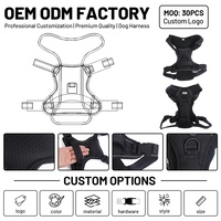 Harnais pour chien personnalisé avec logo, en néoprène et maille Oxford, rembourré, anti-traction, avec poignée réglable, réfléchissant, haute qualité, design tendance pour chiens