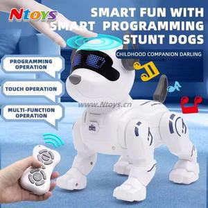 Perro robot de <span class=keywords><strong>control</strong></span> remoto con ojos LED multifunción de Venta caliente con acción biónica e inducción táctil para niños educación temprana - Product Image 4