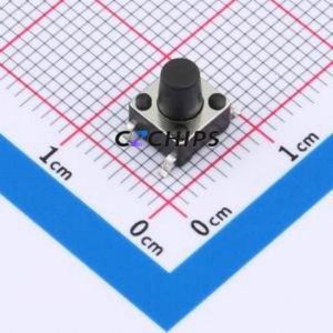 TS110416075 Tactile Switch SMD-4P,6x6mm Switch Single Pole Single Throw Round Button 1.6N 7.5mm - Product Image 1