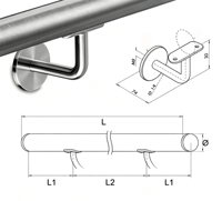 Support de main courante en acier inoxydable 304 316 de 12 mm pour balustrade en verre, idéal pour escalier, terrasse et balcon