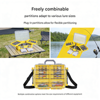 Boîte de pêche multifonctionnelle étanche 45*36*24cm, nouvelle petite valise de rangement pour accessoires, équipement de pêche portable pour lac et ruisseau
