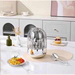 Ensemble de <span class=keywords><strong>couverts</strong></span> en plastique doré de <span class=keywords><strong>24</strong></span> pièces, <span class=keywords><strong>couverts</strong></span> occidentaux durables en acier inoxydable avec boîte cadeau pour cadeaux d'affaires, mariages - Product Image 4
