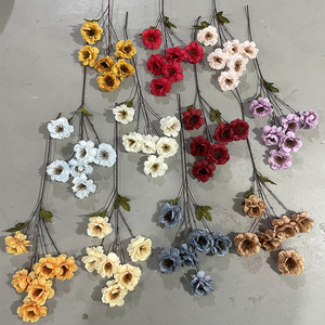 Fleurs artificielles de gardénia à 6 têtes en soie Yixuan Factory pour décorations de mariage et de maison - Product Image 2