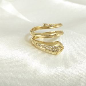 LOZRUNVE moda moda <span class=keywords><strong>argento</strong></span> Sterling Zirconia cubica grande <span class=keywords><strong>anello</strong></span> <span class=keywords><strong>serpente</strong></span> <span class=keywords><strong>925</strong></span> - Product Image 2