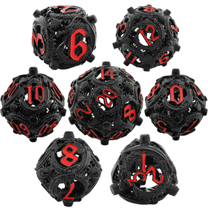 Feeron – Nouvel ensemble de dés en alliage de zinc 7 pièces, couleur personnalisée, 20 mm, pour jeux de rôle D&D, fantastiques et science-fiction, emballage OPP - Product Image 5