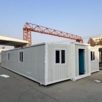 Maison conteneur extensible, bâtiment modulaire préfabriqué avec panneaux muraux composites pour usage extérieur