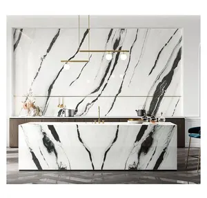 Thiết kế mới Panda trắng phiến đá cẩm thạch sang trọng sàn gạch nhà bếp Countertop cho trang trí nội thất