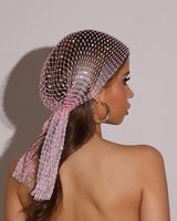 Élégant Voile de Mariée en Maille Ornée de Strass Scintillants pour Festivals et Mariages – Voile de Cheveux Bling-Bling