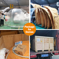 Dômes géodésiques transparents en polycarbonate imperméables pour événements extérieurs, maison de glamping à vendre