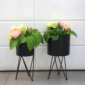 2 taille Extérieure de <span class=keywords><strong>Jardin</strong></span> En Fer Forgé Support de Pot de Fleur - Product Image 1