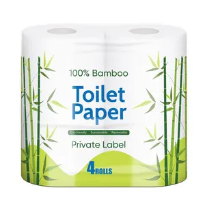 Papel de liar de bambú de 3 capas Biodegradable, Papel Higienico de Bambú