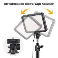Kit de lumière vidéo de Studio LED 22W, lumière de remplissage de caméra avec support de pince C pour l'enregistrement vidéo de jeu