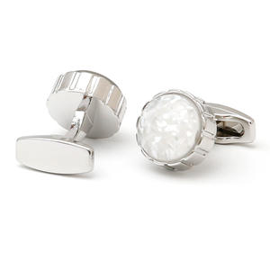 Fashion French Big White Zircon Cufflinks for Men Luxury Men's Shirt Metal Alloy Cufflinks Casual Business Shirt Cuff Links - Product Image 4