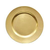 Assiettes de présentation rondes en plastique de 13 pouces, lisses ou à bord perlé, décoratives, pour mariages, fêtes et traiteur