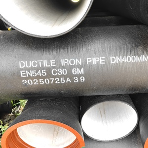 Tuyau en fonte ductile revêtu de zinc et de <span class=keywords><strong>bitume</strong></span> de classe K9 ISO2531/EN545, joint de type T pour l'alimentation en eau potable, résistance à la traction >420MPa - Product Image 2
