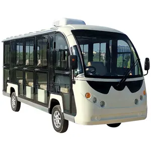 China Party Enclosed Luxury Bus 14 Seat Electric Coach Bus For Sale