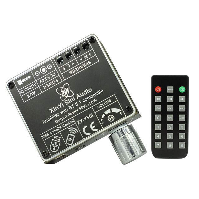 Original Y50L with Remote Control Dual Channel Stereo BT Digital Power Amplifier Module 50W+50W Class HIFI Standard Application