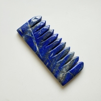HY Nouveau Peigne en Pierre de Jade et Lapis Lazuli, Outil de Massage du Cuir Chevelu, Grattoir Facial, pour Tête Entière, SPA et Thérapie d'Acupuncture