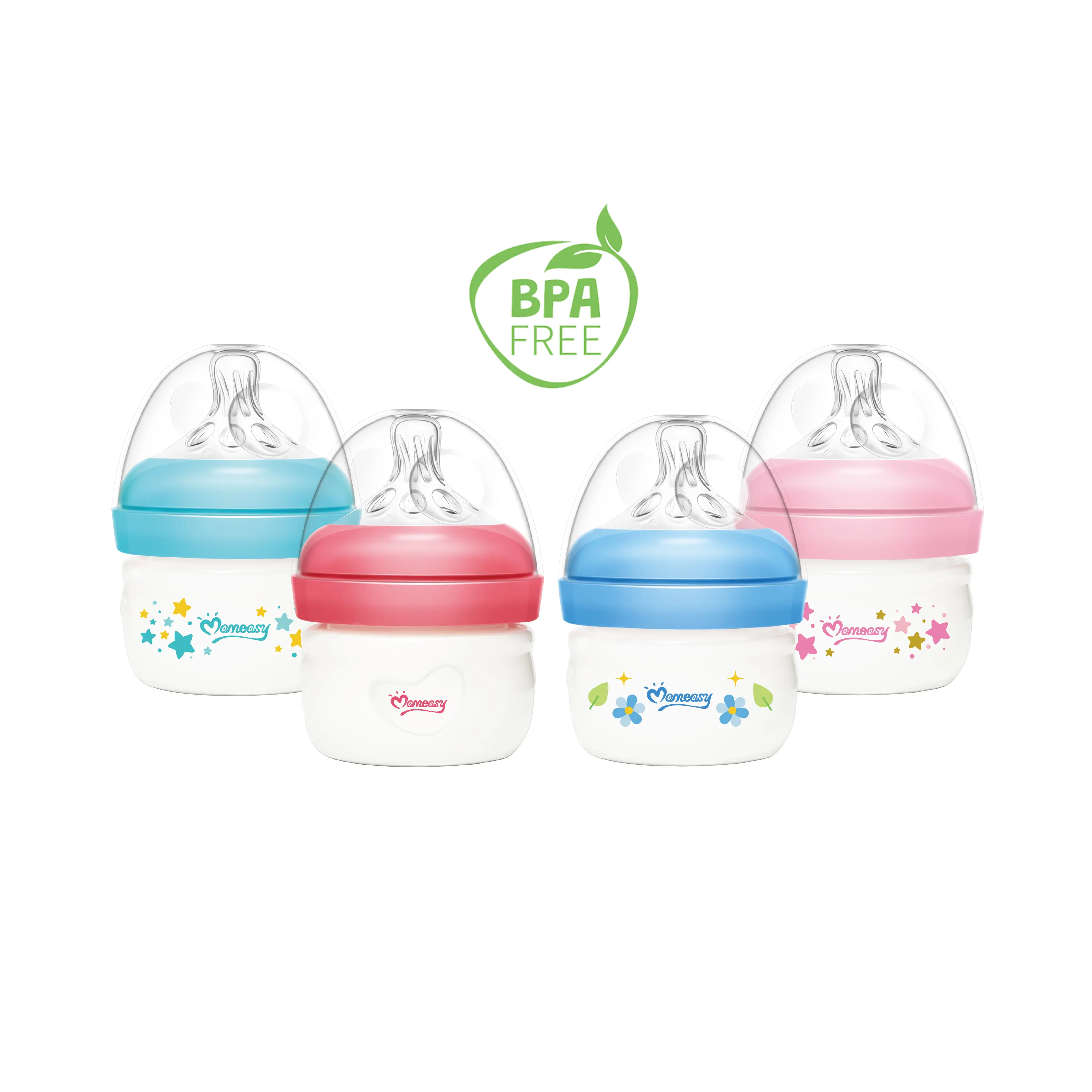 Individuelle Mini-Anti-Kolik-Babyflasche 60 ml BPA-freie Breithalsausschnitt-Babyflasche