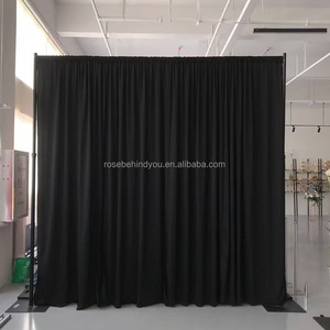 Hot Bán Dày Sữa Lụa Backdrop Rèm Rèm Đám Cưới Sân Khấu Trắng Đen Vải Backdrop Ống Và Rèm Cho Đám Cưới Sân Khấu - Product Image 1