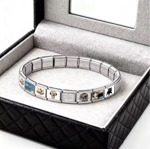 Bracelet en acier inoxydable Y2K pour femme, motif cœurs et tournesols, style chat et chaton, breloques italiennes, vente en gros, cadeau bijoux - Product Image 2