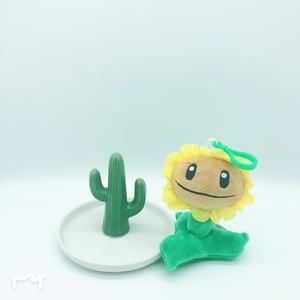 Nueva planta girasol Zombie Plantsvs.ZombiesHD juguete de peluche <span class=keywords><strong>Mini</strong></span> mochila llavero juguete de peluche - Product Image 3