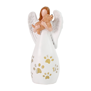 Angelo solare adorabile della resina all'ingrosso con il giardino della scultura dei fiori e la decorazione domestica - Product Image 2