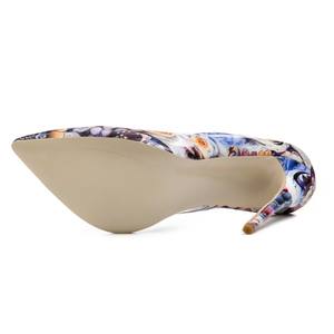 <span class=keywords><strong>Zapatos</strong></span> de vestir rojos para <span class=keywords><strong>mujer</strong></span> gris tacón bajo negro flor estampado <span class=keywords><strong>charol</strong></span> - Product Image 6