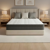 Meubles de chambre à coucher au design moderne et luxueux, lit orthopédique en mousse à mémoire de forme, ressorts personnalisés, matelas hybride compressé enroulable dans une boîte