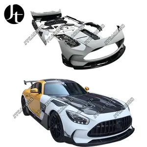 Mercedes Benz AMG GT için büyük zarf ön Bar arka Bar yan etek kuyruk kapak karbon Fiber vücut kiti BS tarzı 2015-2023