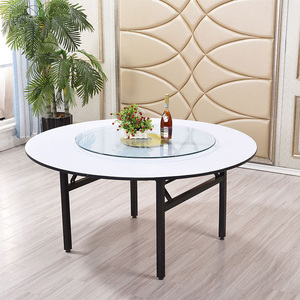 Tùy chỉnh khách sạn tổ Dạ tiệc gấp bảng 1.2m 1.4m 1.5m 1.6m 1.8m 2.0M PVC bàn tròn, rắn gỗ họp bàn đám cưới - Product Image 2