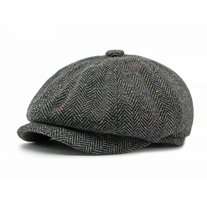 <span class=keywords><strong>Sombrero</strong></span> octogonal vintage británico para <span class=keywords><strong>hombre</strong></span>, boina informal de primavera y otoño, gorra de lana para mujer, boina de <span class=keywords><strong>vaquero</strong></span> para ambos géneros - Product Image 4
